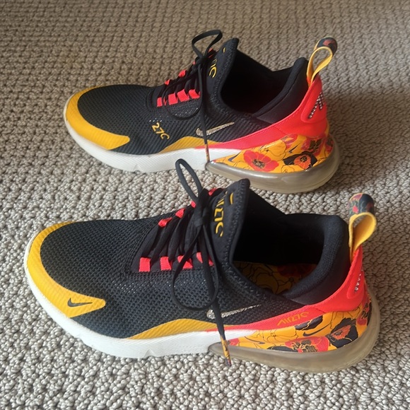 Limited edition Nike Air Max 27C in black, orange, yellow - Picture 3 of 6